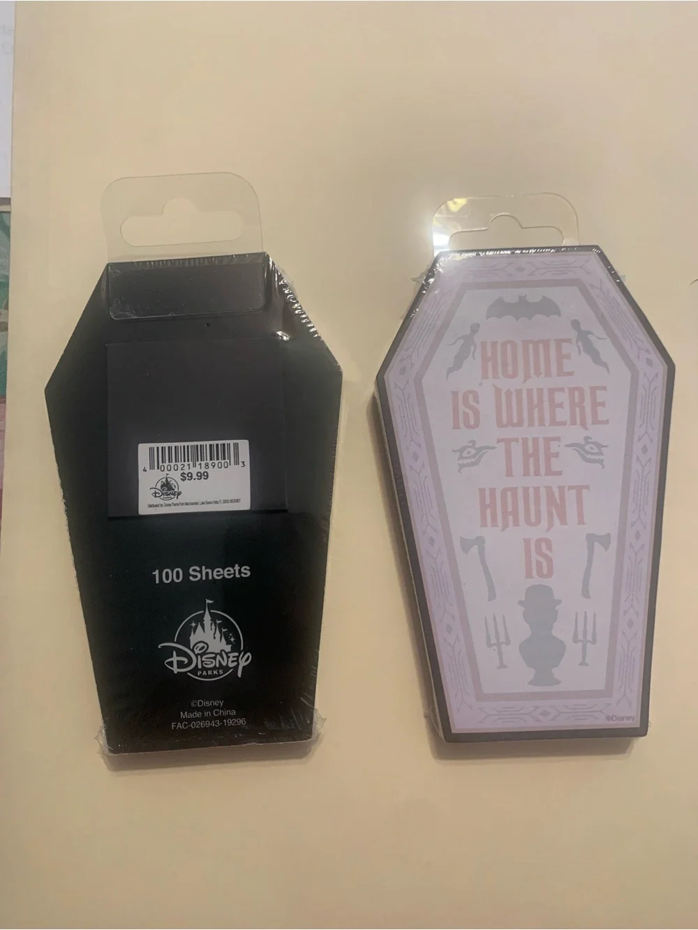 Disney Haunted Mansion Coffin Notepad - Lavender & Black (#2)